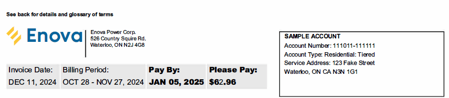 Remittance portion of a bill